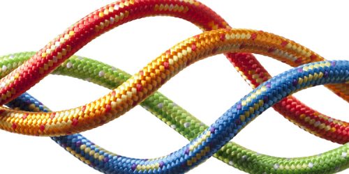 Four colored ropes.